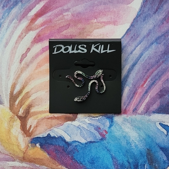 Vicious Cycle Colorful Rhinestone Earrings - Picture 4 of 5